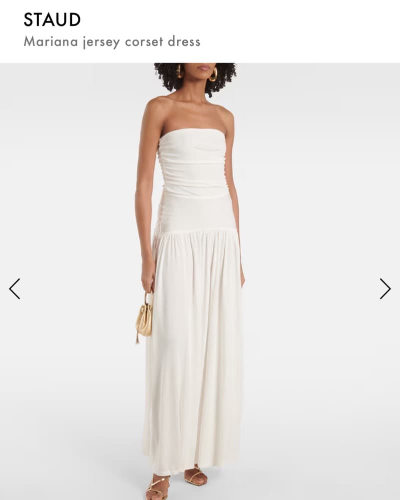 Staud Mariana White Maxi Dress - Image 1