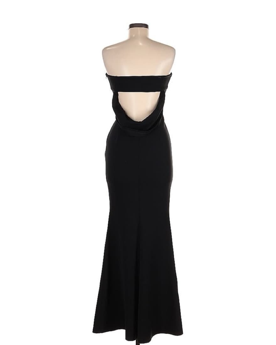 Katie May Mary Kay Black Strapless Gown - Image 3