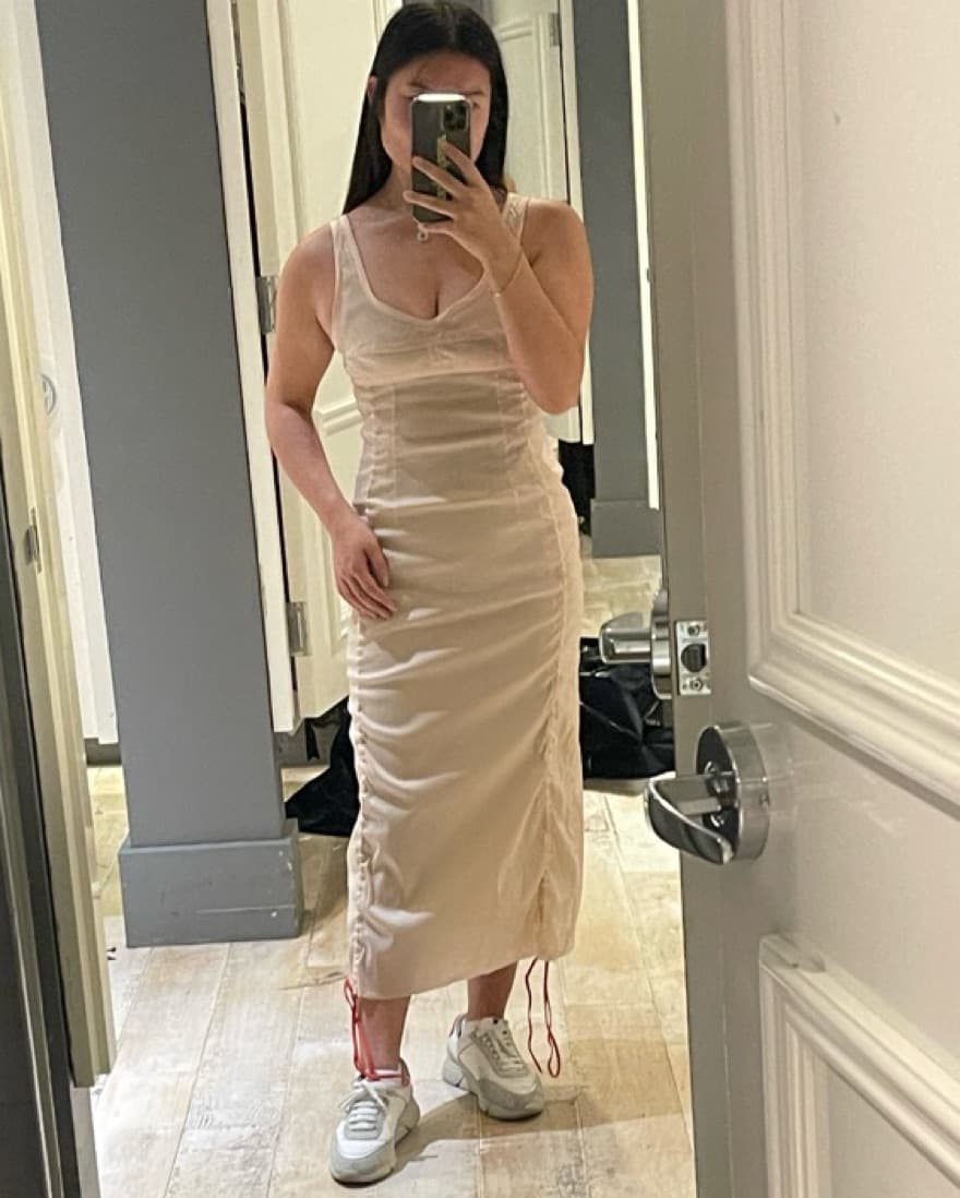 Nude Midi Dress - Image 1