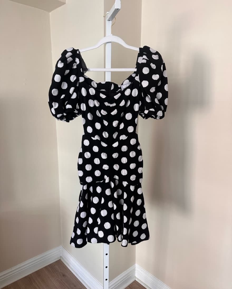 Autumn Adeigbo Bianca Dotted Dress Sz 2 - Image 4