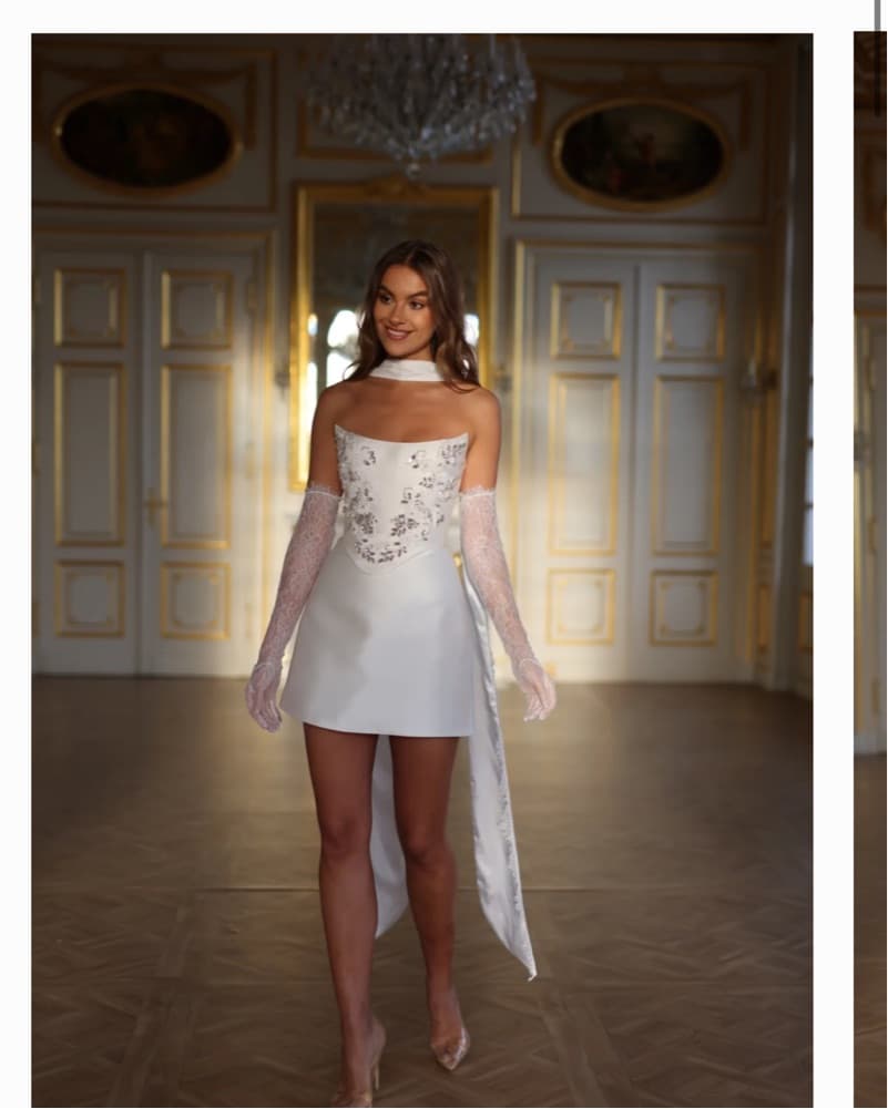 White Corset  Mini Dress  - Image 4
