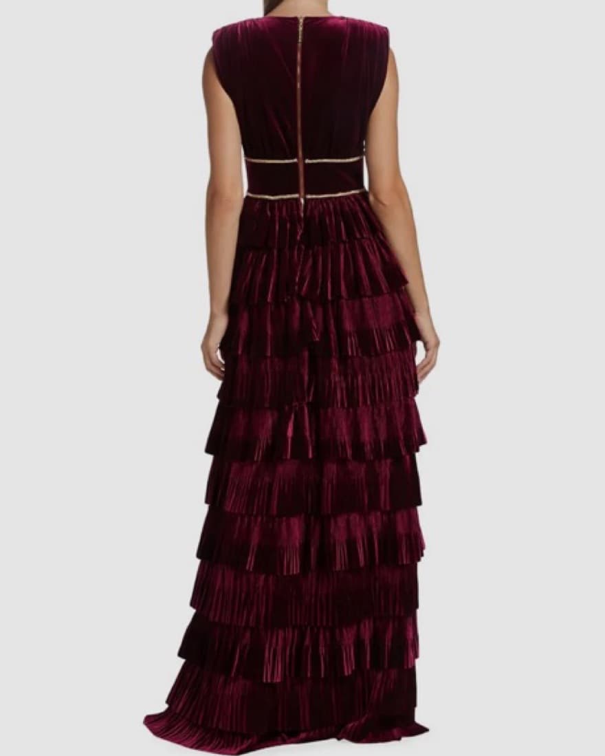 Bronx & Banco Velvet Flared Gown - Image 2