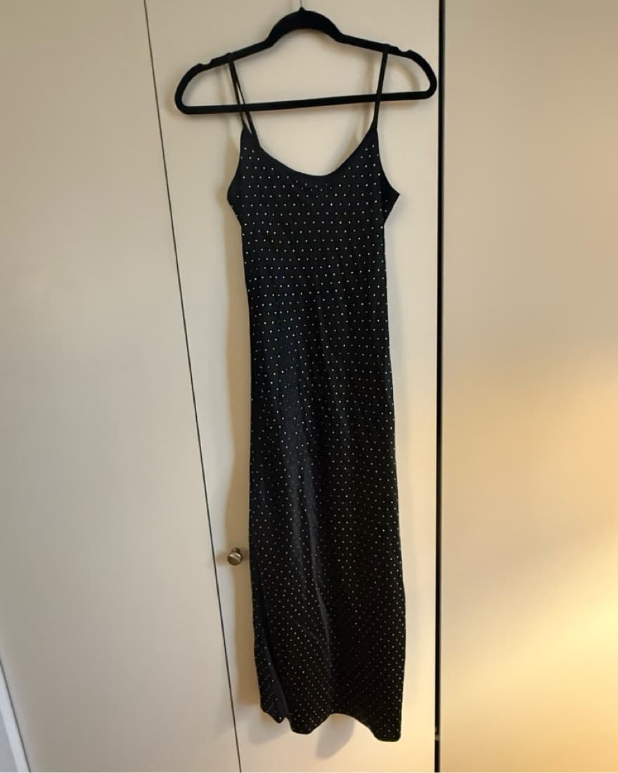 WeWoreWhat Black & Crystal Slip Dress - Image 5