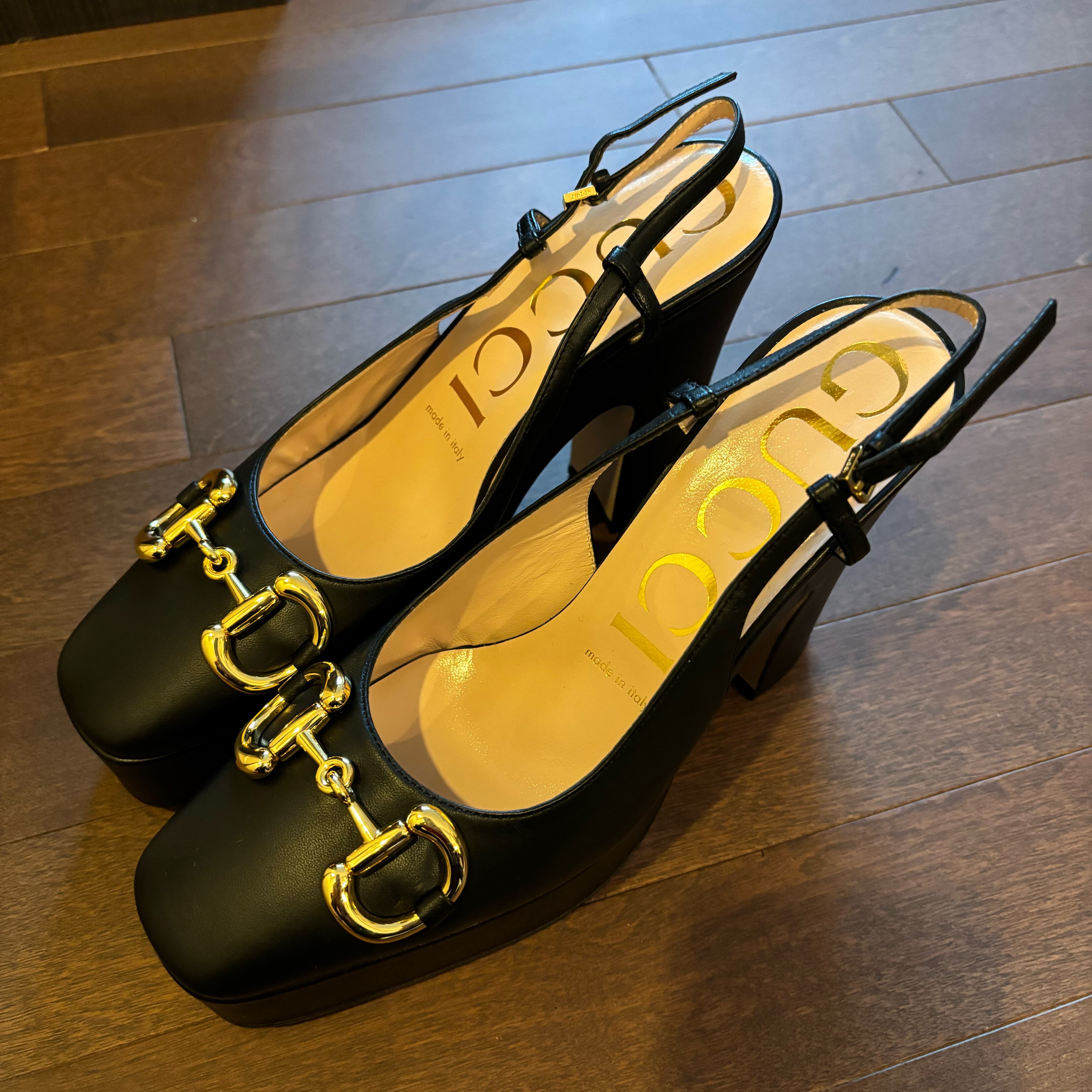 Gucci Platform Horsebit Black Heels - Image 5