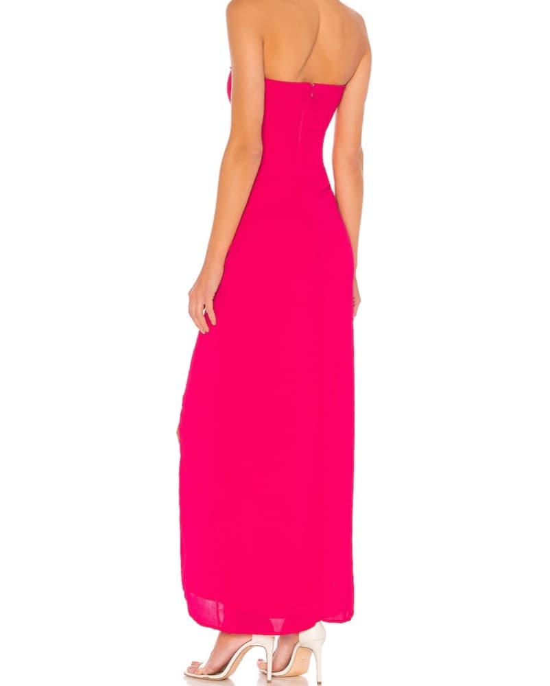 Superdown Asher Strapless Dress in Pink  - Image 3