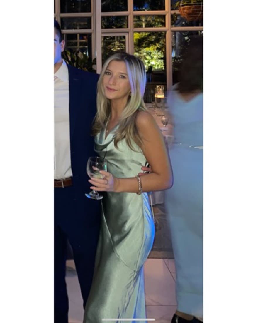 Special Guest Satin Maxi Dress Sage - Image 3