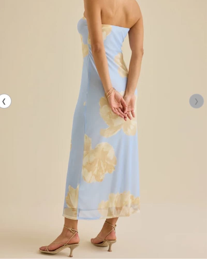 Elegant Floral Midi Dress - Image 1