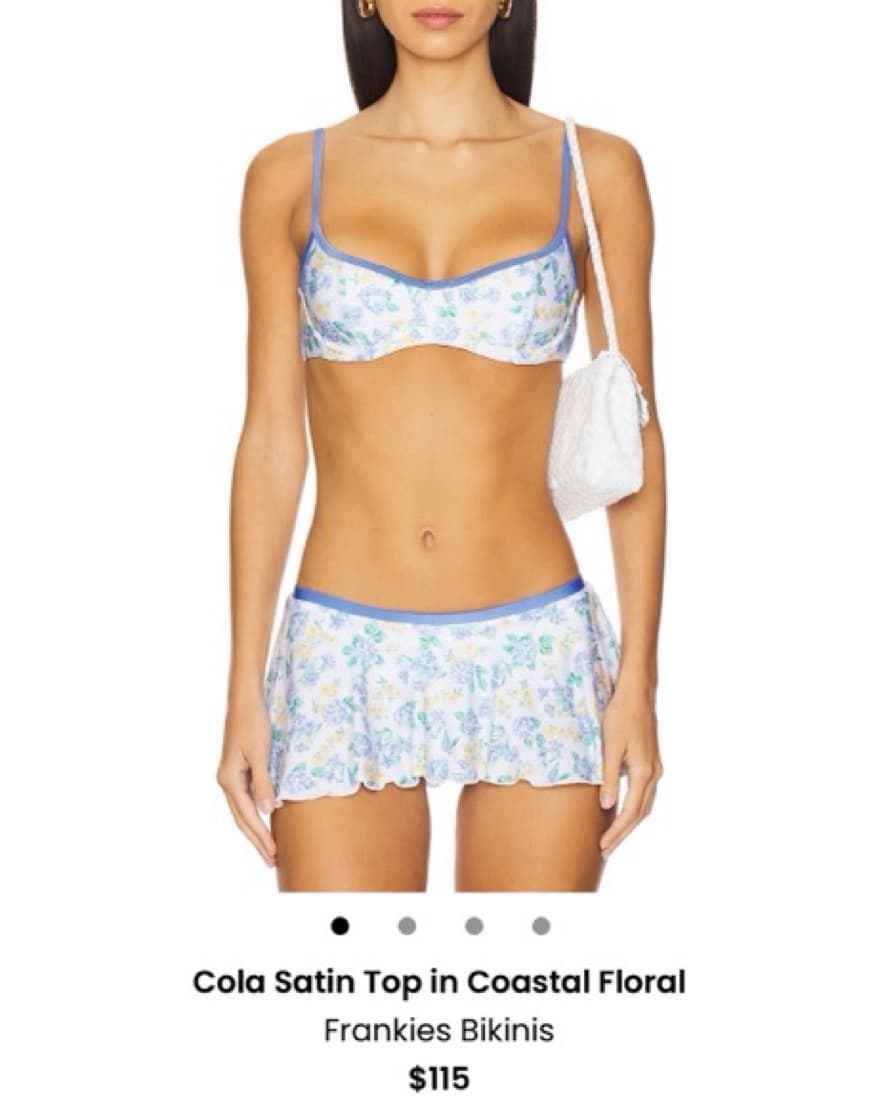 Frankies Bikinis Foral Satin Swim Set - Image 2