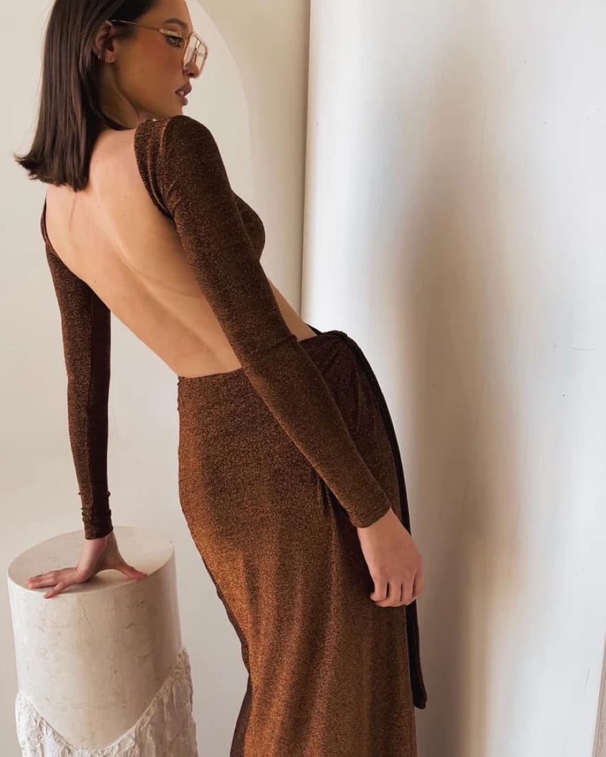 Meshki Backless Wrap Dress  - Image 1