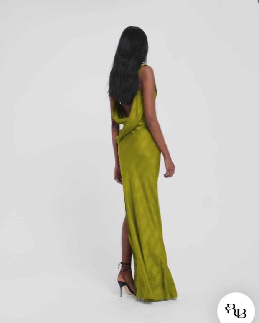 Green Navarra Dress - Rat&Boa - Image 2