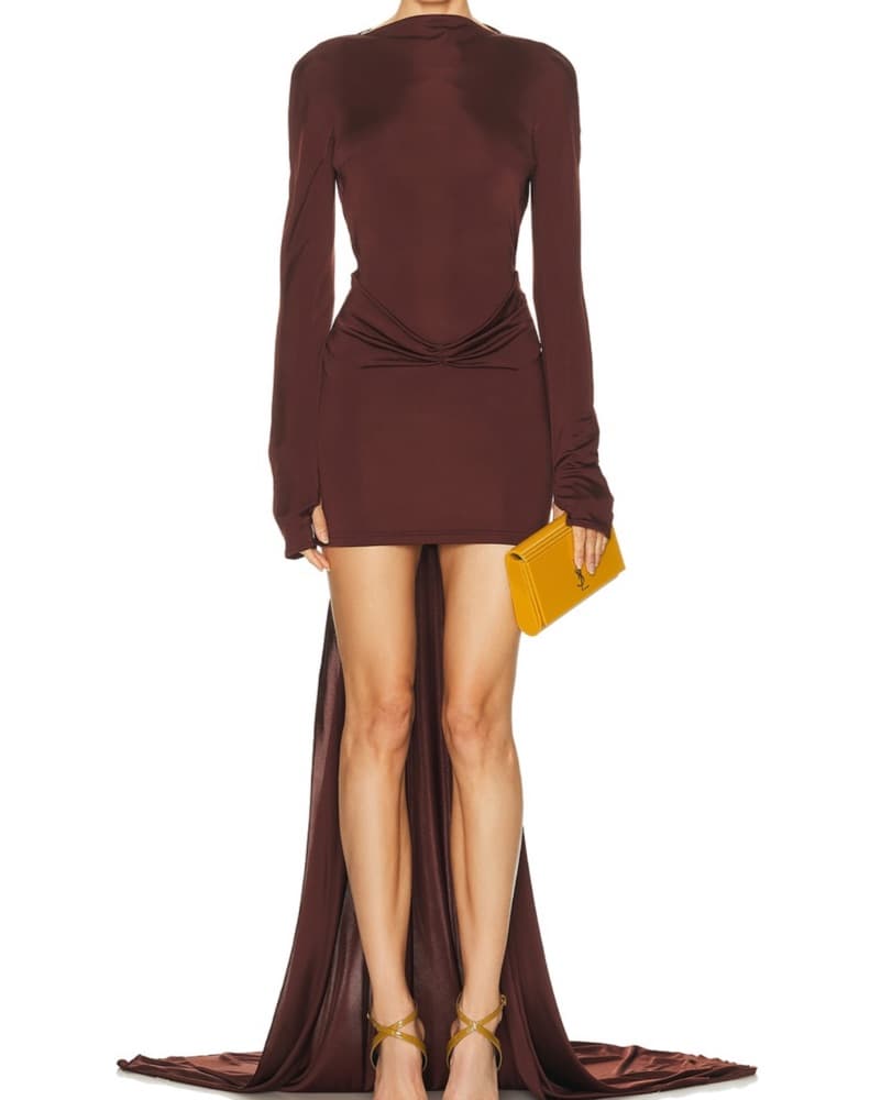 $1420 David Koma Open Back Dress - Image 2