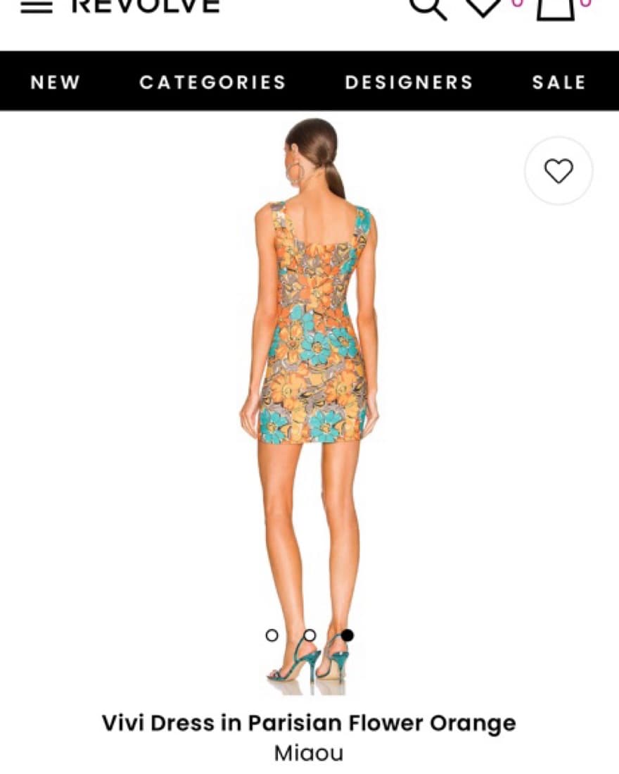 MIAOU Vivi Mini dress in Flower Orange - Image 2