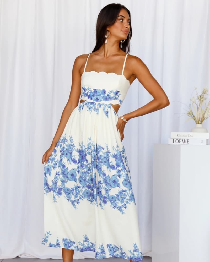 Sunny Times Midi Dress Blue - Image 1