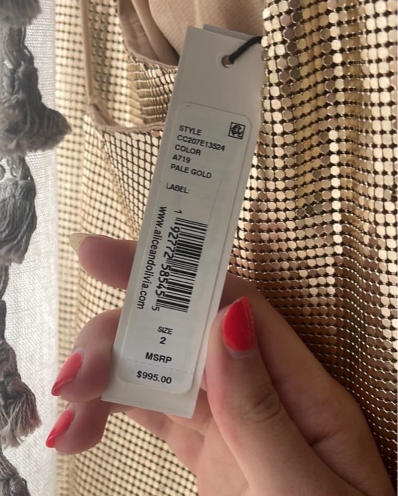 Alice & Olivia Harmony Chainmail Gown - Image 4