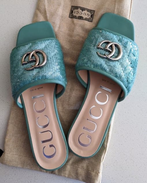 Gucci Sequin Sandal - Image 2