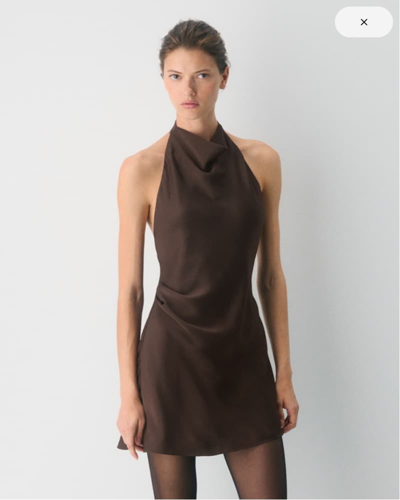 Satin mini Halter Dress  - Image 1