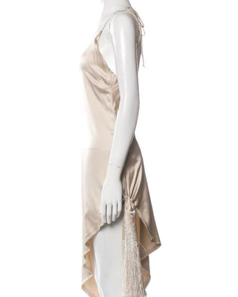 Cult Gaia Cream Satin Asymmetrical Mini  - Image 2
