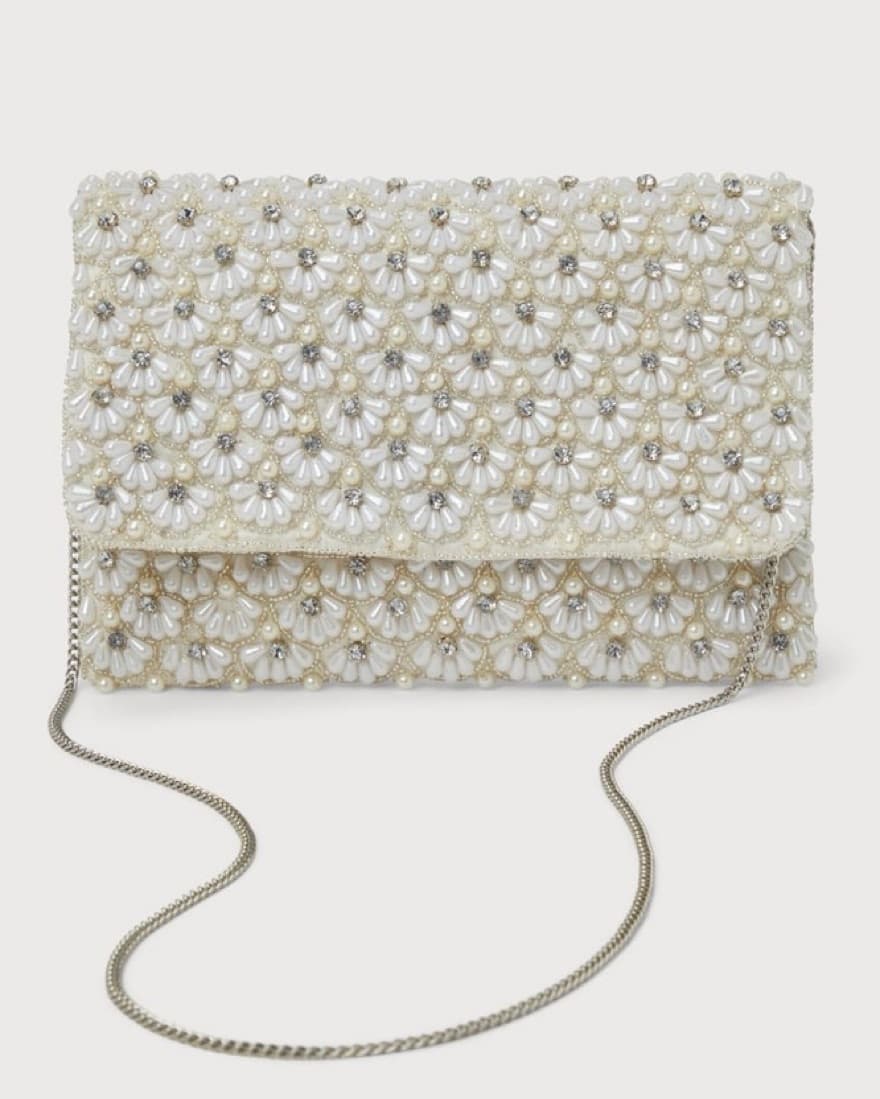 Lulus Ivory Pearl Embellished Clutch - Image 5