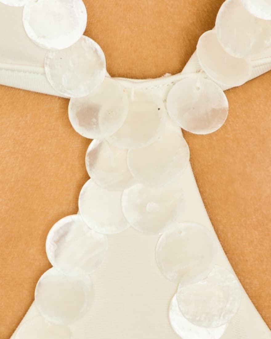 Ivory One Piece Bathing Suite - Image 3