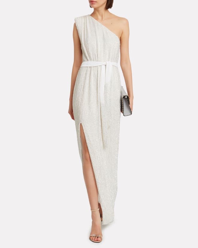 Retrofete White Sequin Vivian Gown - Image 1