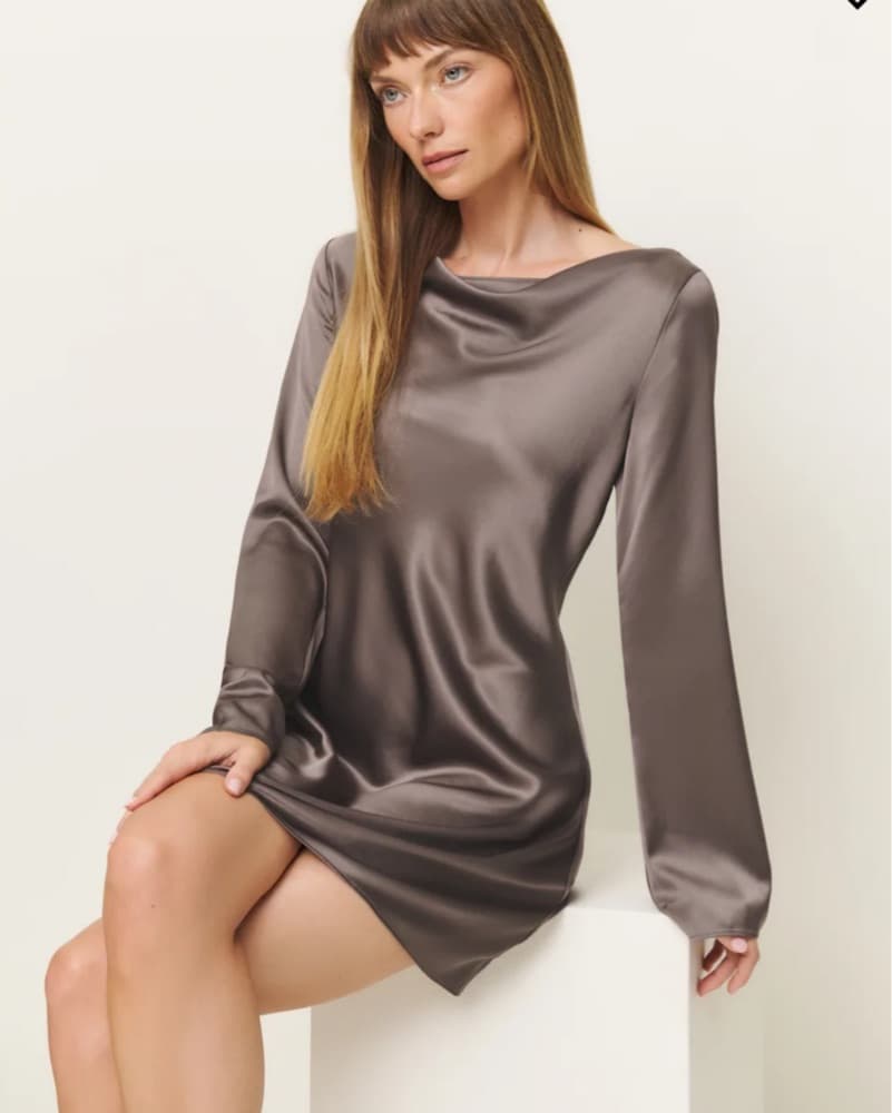 Elegant Satin Mini Dress - Image 4