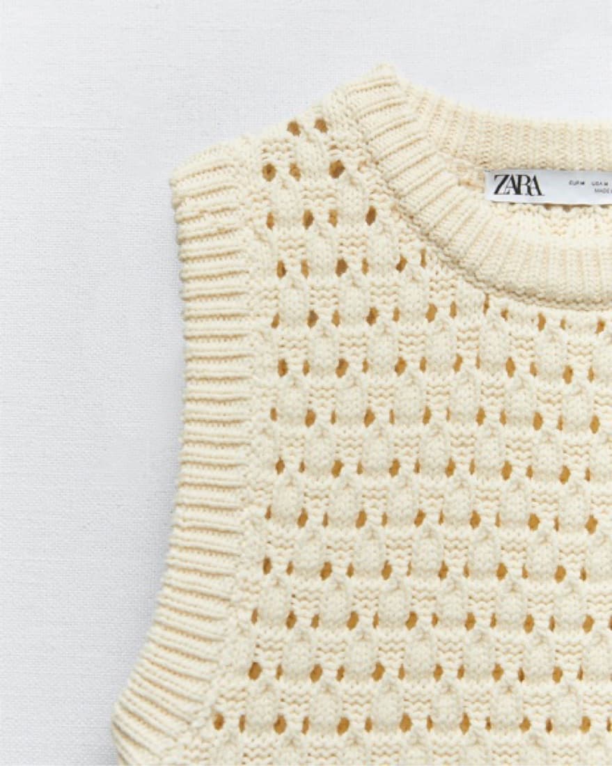 Zara Knit Cream Dress  - Image 3