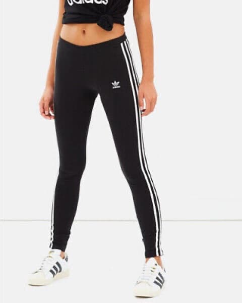 Adidas Three Stripe Leggings-   Size M   - Image 1