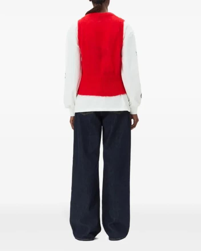 GANNI Red Bow Vest - Image 5
