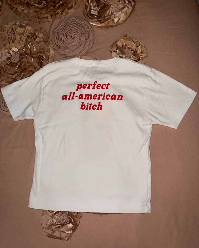 Perfect all-american bitch Crop Baby Tee - Image 2