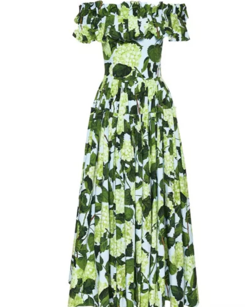 Oscar De La Renta Hydrangea Maxi Dress  - Image 4