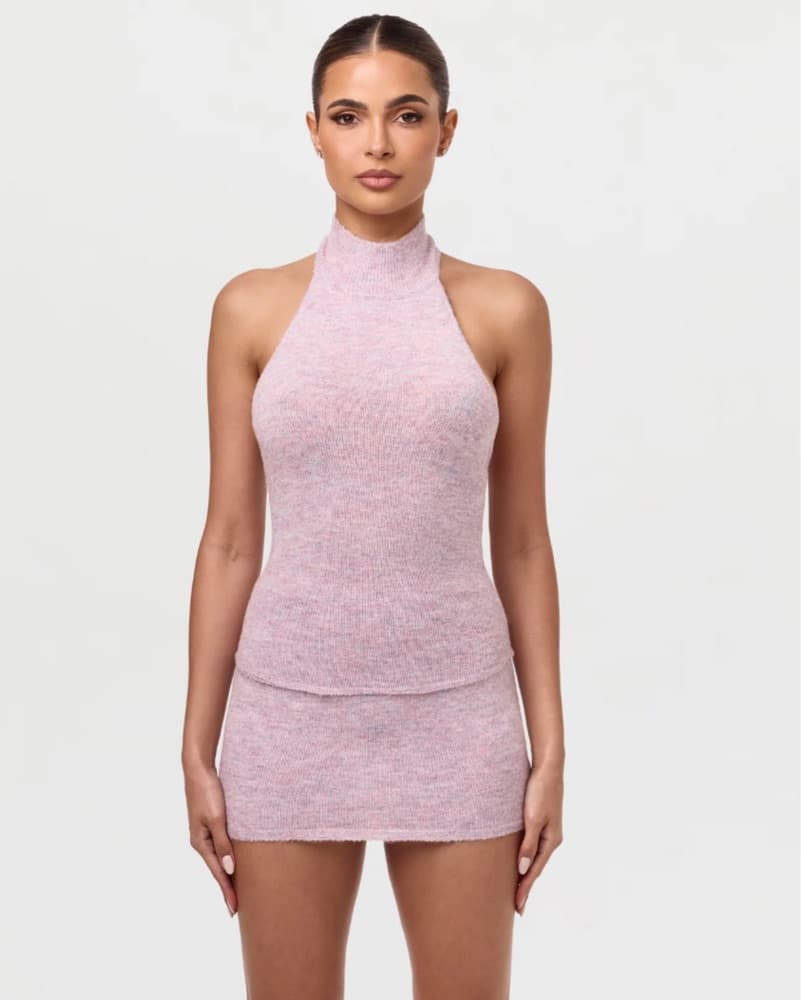 Cozy Knit Halter Dress - Image 2
