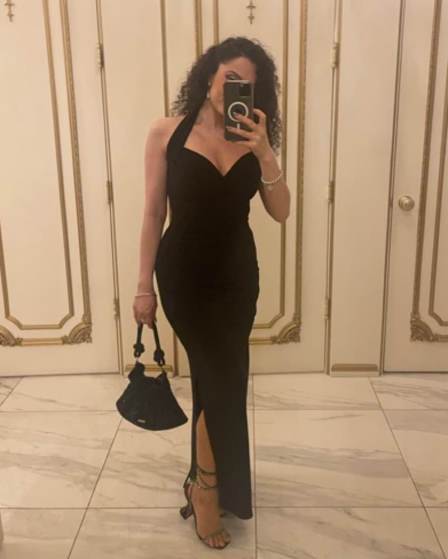 Norma Kamali Halter Drape Dress - Image 5