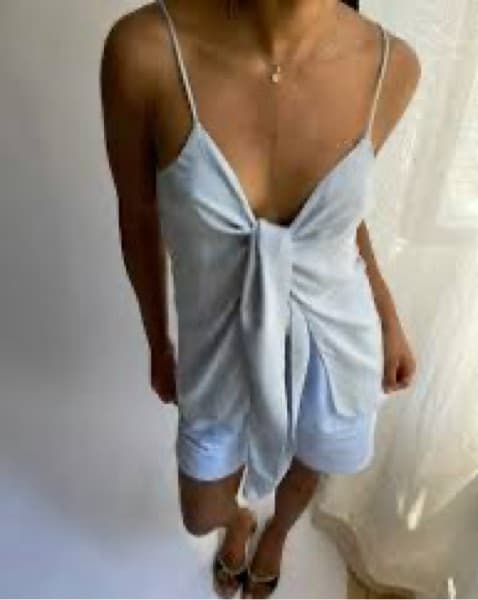 Djerf Avenue Blue Tie Tank - Image 2