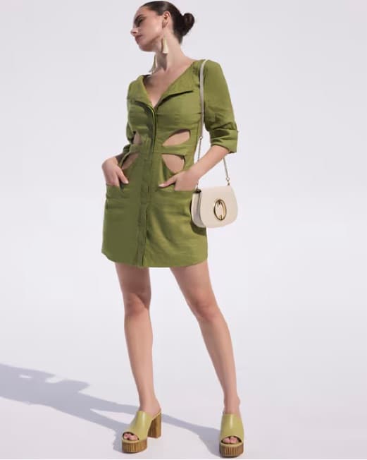 Cult Gaia Alexandra Dress In Palm - Image 1