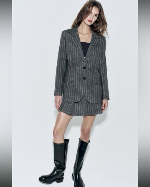 Zara Pinstripe Grey Set - Image 5
