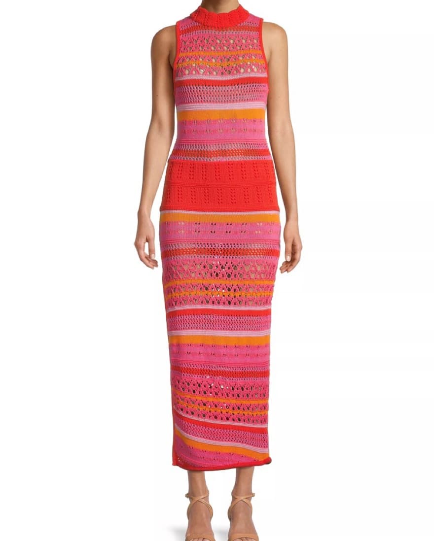 Toccin Willow Striped Crochet Max Dressa - Image 5