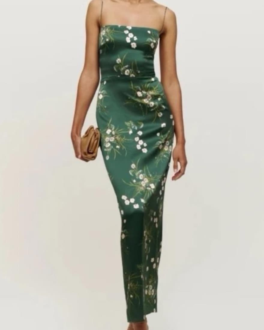 Reformation Frankie Silk Dress - Image 3