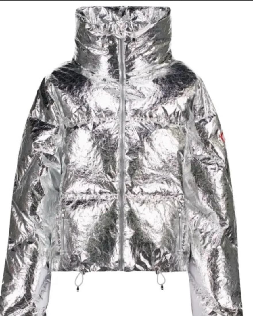 Cordova Silver Metallic Down Ski Jacket - Image 1
