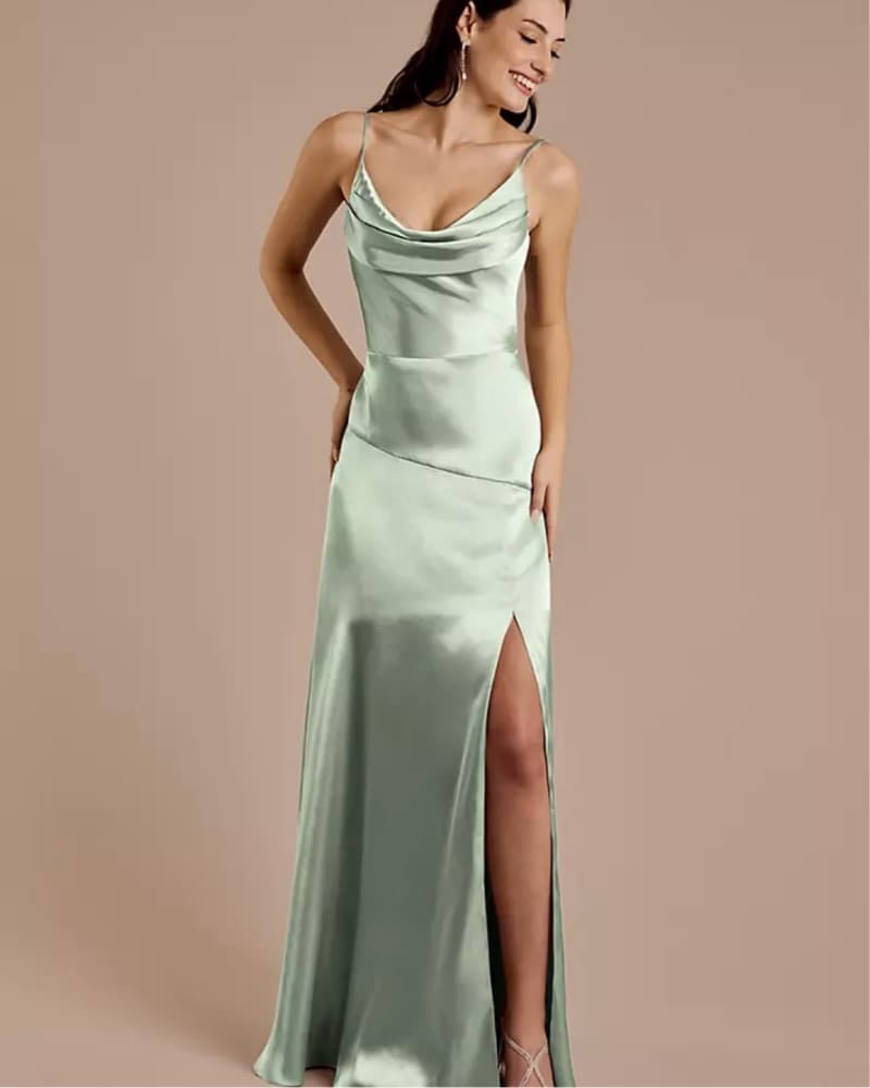 Sage Green Bridesmaids Dress - Image 1