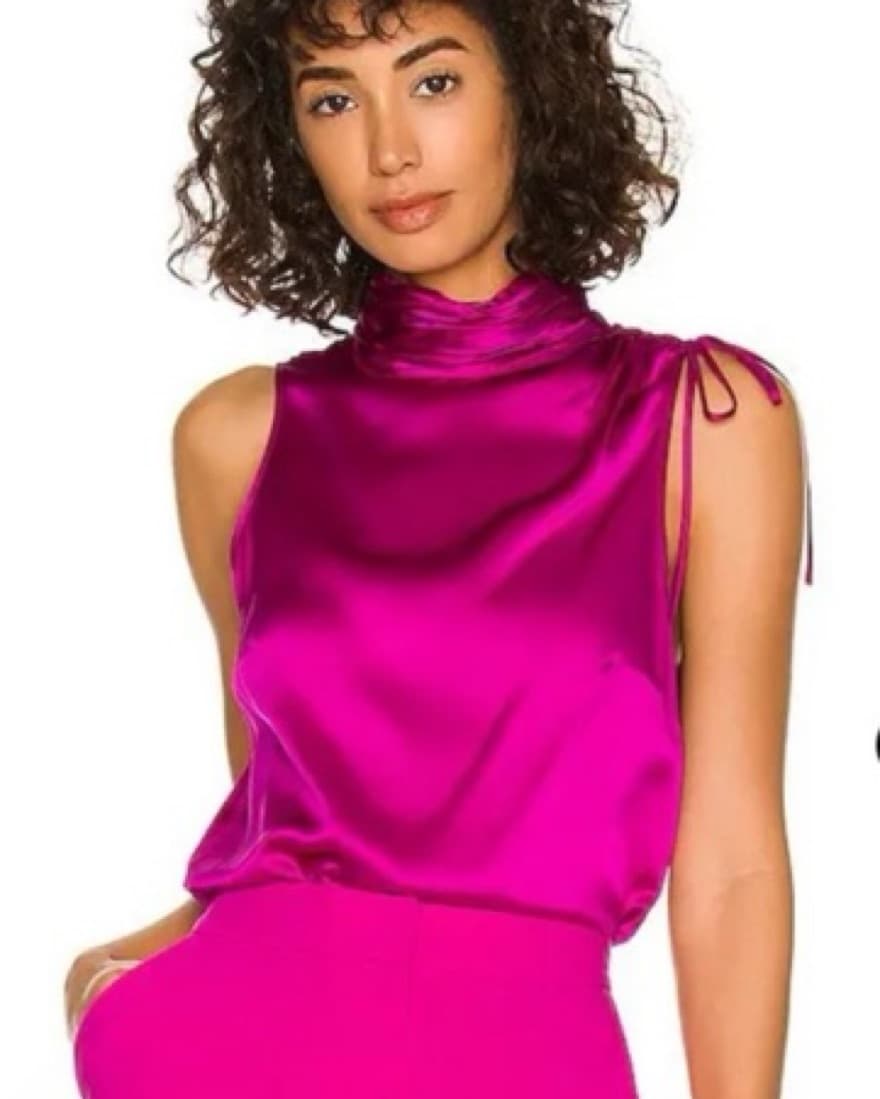 Cinq A Sept Silk Pink Top - Image 1