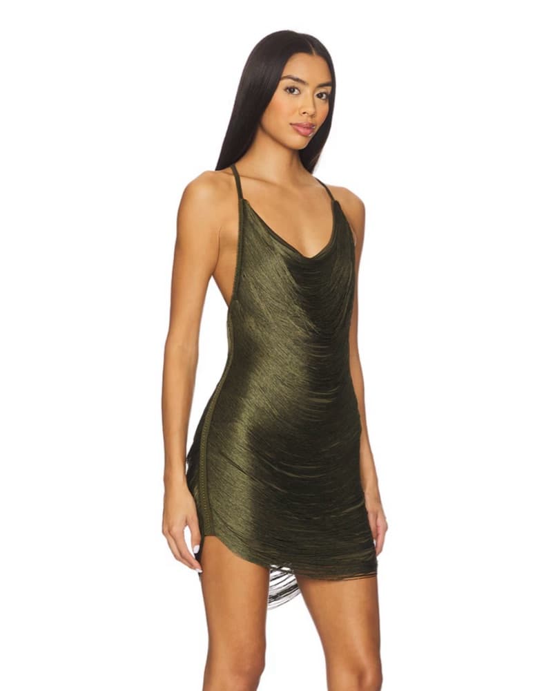 Superdown Bronya Mini Dress in Green - Image 2