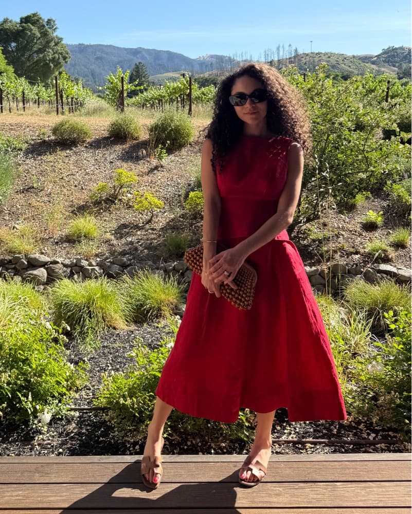 Reformation Red Linen Set - Image 4