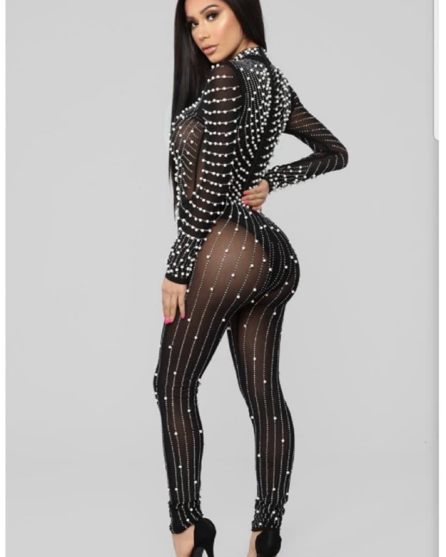 Fashion Nova mother of pearl jumpsuit  - Image 3