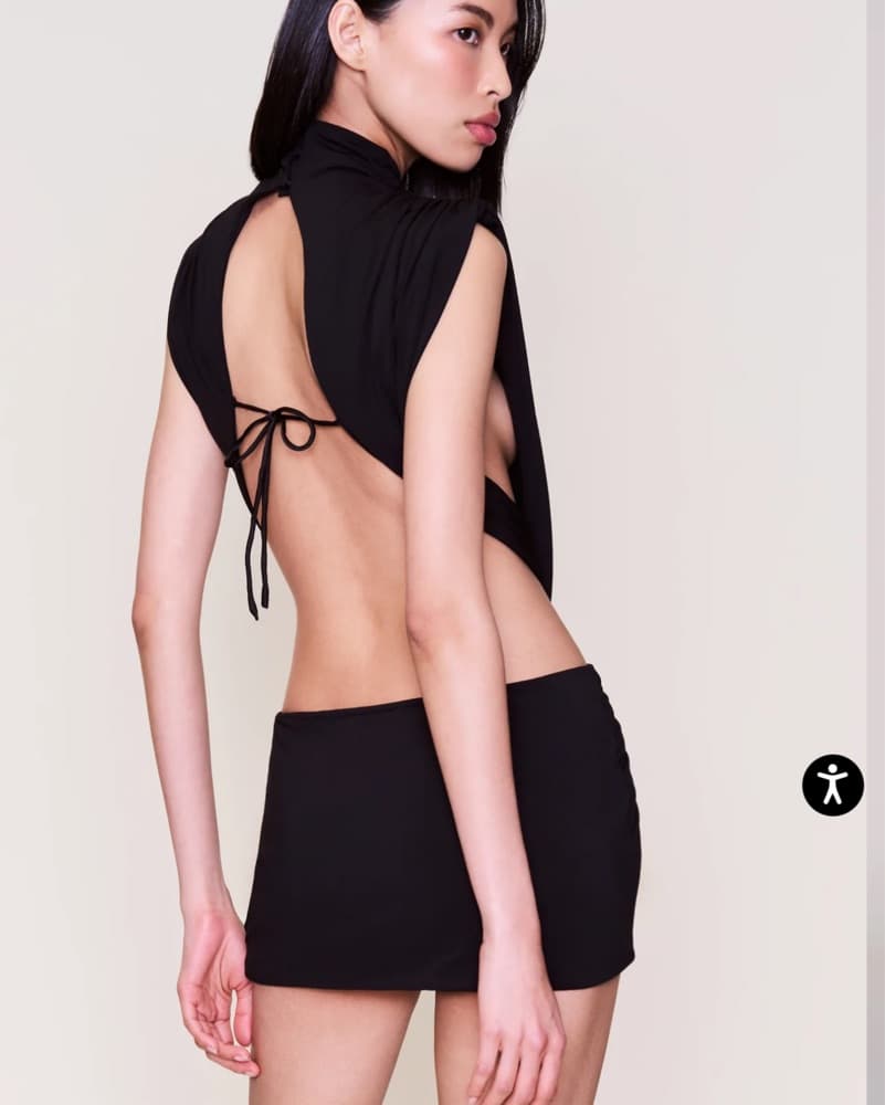 Danielle Guizio Black Mini Dress - Image 2