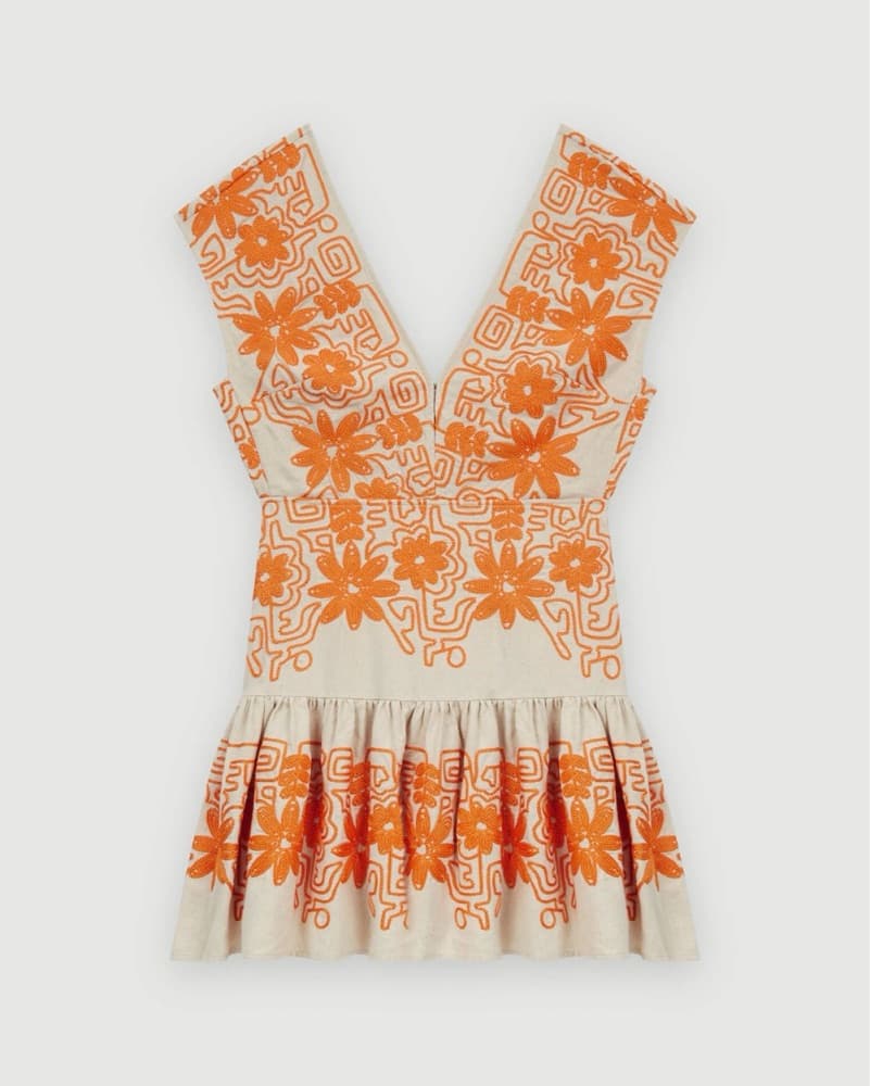 Maje Fully Embroidered Mini Dress - Image 2