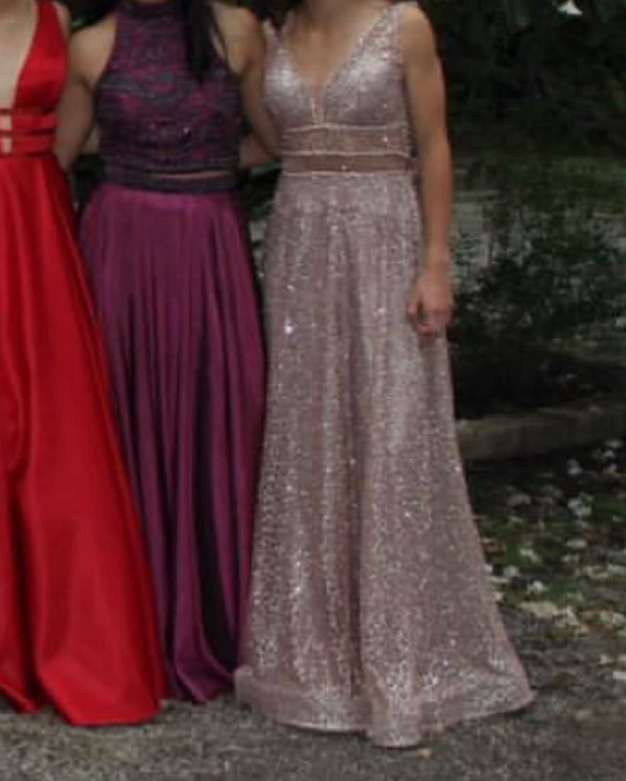 Beige/ Pink Formal Dress - Image 2