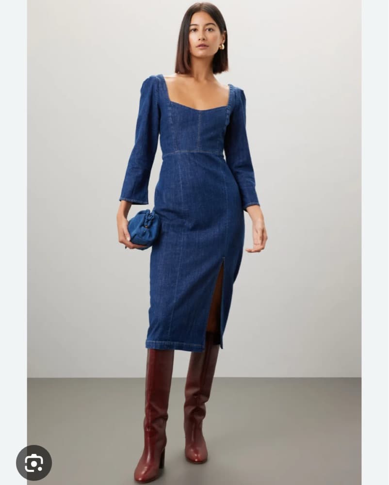 3/4 Denim Dress - Image 2
