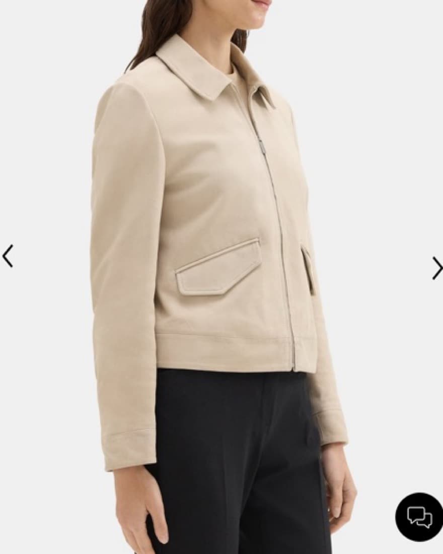 Theory Short Zip Suede Jacket - Image 2
