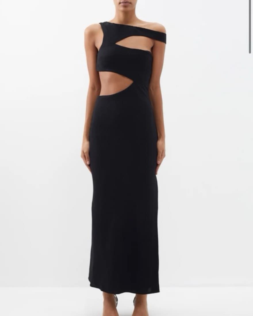 STAUD Black Cutout Dress - Image 1