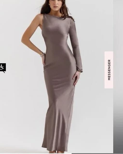 Smoke One Sleeve Maxi Dress - Image 3